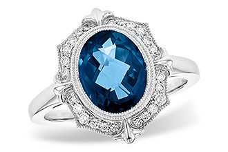 A253-71192: LDS RG 3.00 LONDON BLUE TOPAZ 3.16 TGW