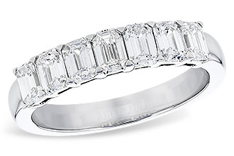 A337-28538: LDS DIA WED RG 1.33 TW (7 EMERALD CUTS)