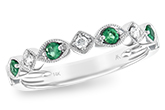 B248-25810: LDS WED RG .15 EMERALD .21 TGW