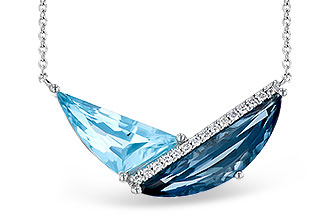 C336-39419: NECK 4.66 BLUE TOPAZ 4.75 TGW (18")
