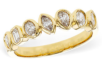 C338-24901: LDS DIA WED RG .62 TW FANCY CUT DIAS