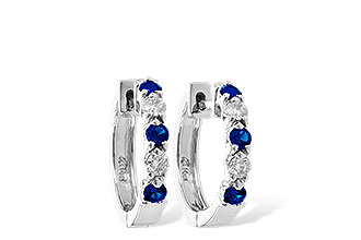 D064-57565: EARRINGS .33 SAPP .52 TGW