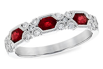 E336-40283: LDS WED RG .74 RUBY 1.00 TGW (4x3MM RUBY)