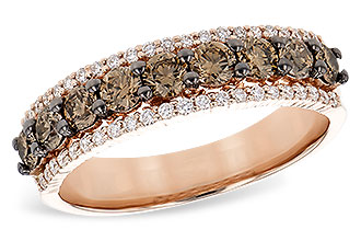 F336-43983: LDS WED RG .80 TW BROWN DIAS 1.00 TW