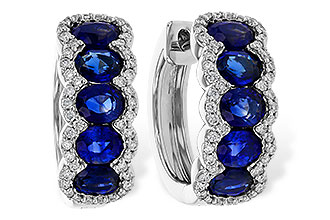 F338-25728: EARRINGS 2.32 TW SAPPHIRE 2.57 TGW