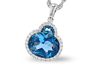 H336-43073: NECK 2.86 LONDON BLUE TOPAZ 3.00 TGW (10X8 OVAL)
