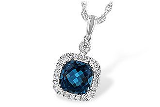 K252-73910: NECK 1.63 LONDON BLUE TOPAZ 1.80 TGW (7MM LBT)