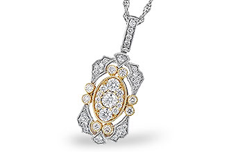 K336-42128: NECKLACE .50 TW