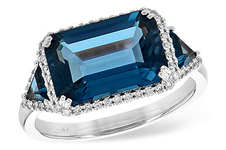 L253-65764: LDS RG 4.60 TW LONDON BLUE TOPAZ 4.82 TGW (12x8MM)