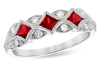 L336-39428: LDS WED RG .55 RUBY .70 TGW