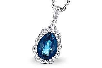 L336-43073: NECK 2.25 LONDON BLUE TOPAZ 2.40 TGW (10x7 PS)