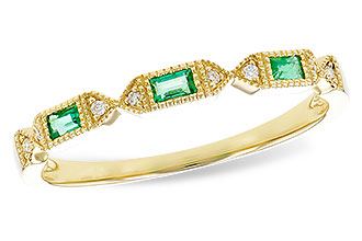 L337-27564: LDS WED RG .10 EMERALD .12 TGW