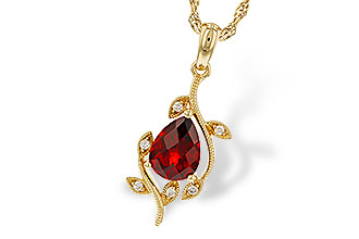 M338-24837: NECKLACE 1.34 GARNET 1.39 TGW (8X6MM GAR)